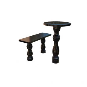 Столик и лавочка на могилу из гранита №5